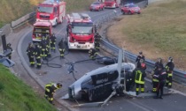 Fino Mornasco: è precipitato un elicottero all'ingresso dell'autostrada A9