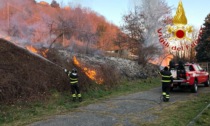 Giornata di interventi per i Vigili del fuoco: incendio anche a Camnago