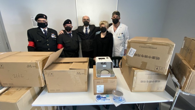 In dono dalla delegazione di Lombardia dell’Ordine di Malta 5 ventilatori polmonari