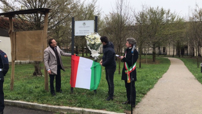 Cantù intitola un parco alle vittime del Covid