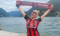 Festa tricolore la tifosa speciale Elena Mua infiamma il Lario per celebrare il 19° scudetto milanista