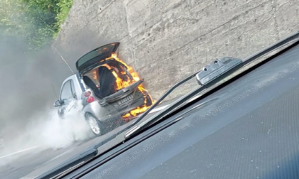 Seconda auto in fiamme in un giorno sulla Statale 36: code in nord