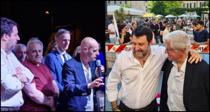 Salvini a Como ed Erba per i candidati sindaco del centrodestra: “Guardiamo avanti, c’è da fare”