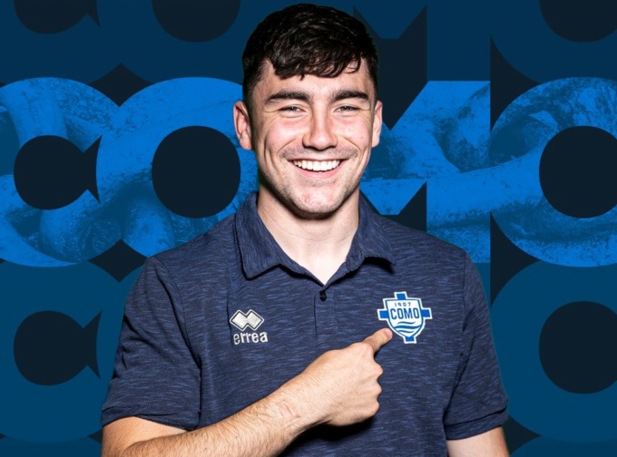 Como calcio, la società lariana ha ufficializzato l’ingaggio dell’irlandese Liam Kerrigan