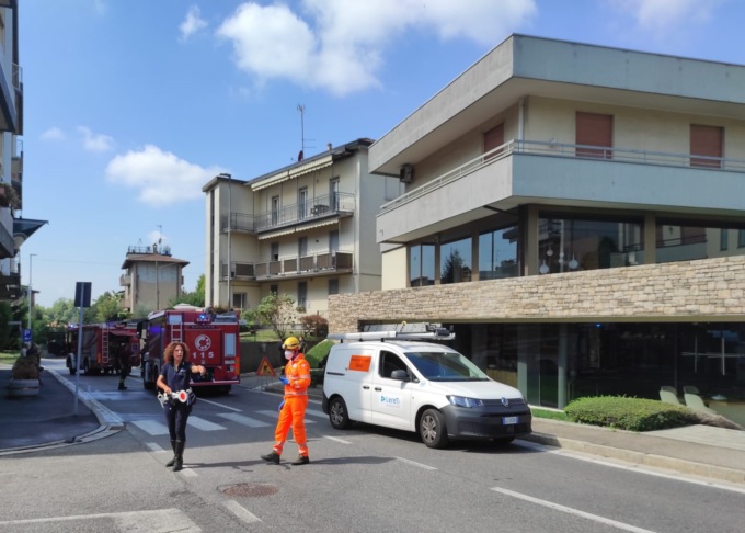 Cantù: sospetta fuga di gas durante i lavori, arrivano i Vigili del fuoco