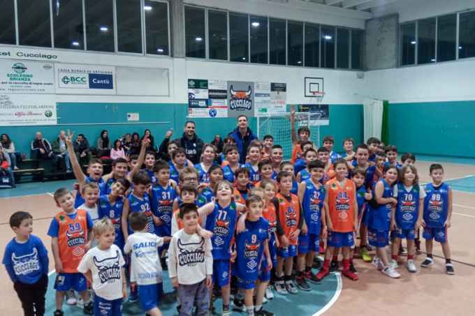 Pallacanestro Cantù: Rogic e Severini si allenano con i piccoli della Cucciago Bulls