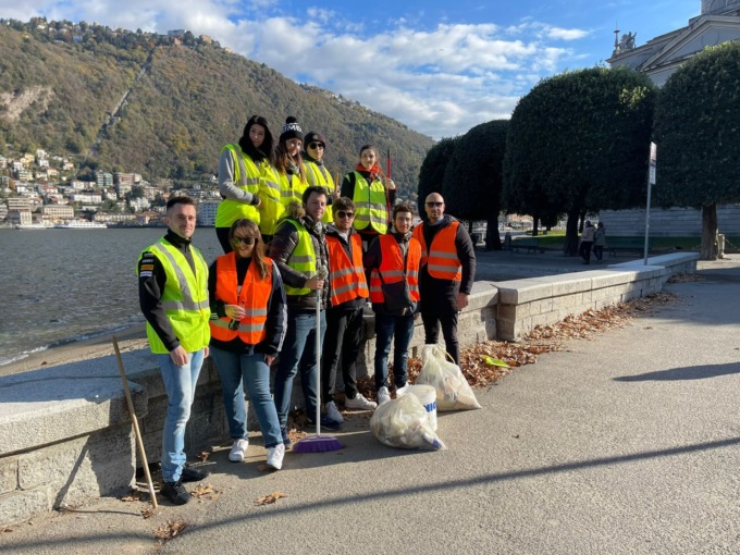 La Lega Giovani risponde a Uds Como e Friday fo Future con una raccolta rifiuti