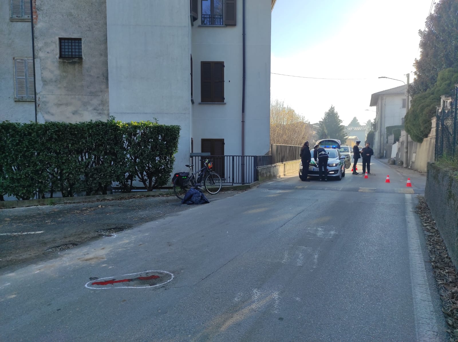 Incidente a Cantù, via degli Arconi