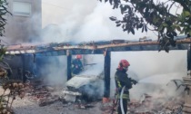 Incendio a Bregnano, colonna di fumo: mobilitati i Vigili del fuoco
