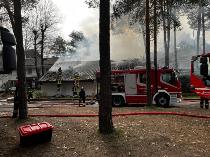 Incendio alla Pinetina
