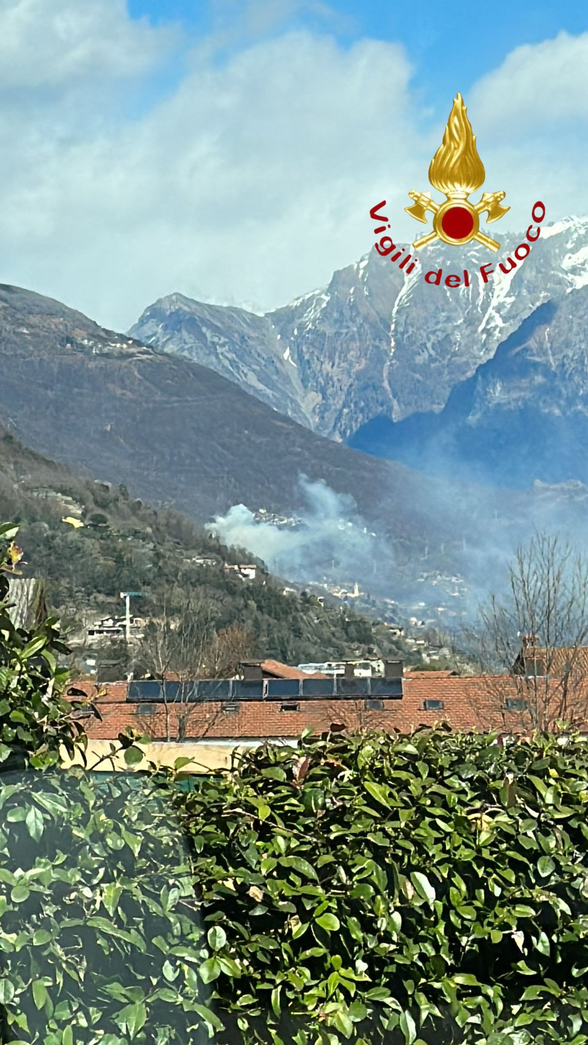 Incendio a Montemezzo