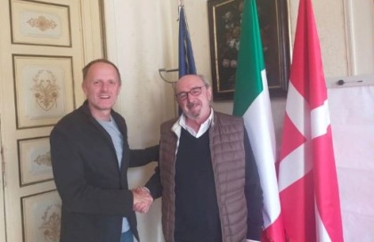 Albese Volley presidente Crimella con sindaco Rapinese