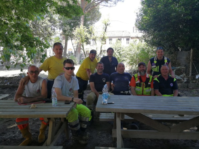 Volontari di Protezione civile in campo per l’Emilia Romagna