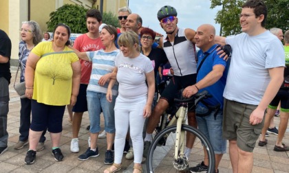E' iniziato il viaggio solidale di Christian Ghielmetti in bici verso Capo Nord