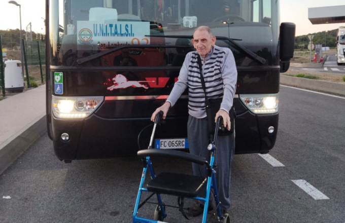Esce dalla Casa anziani per tornare a Lourdes