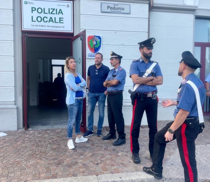Presidio della Polizia locale in stazione a Erba con Zoffili: “E’ stato un momento importante di confronto”