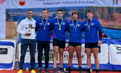 La Canottieri Lario trionfa a Pisa: due titoli italiani e cinque medaglie alla Gran Fondo