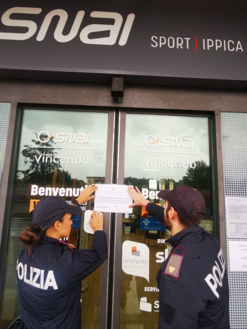 Sala scommesse sospesa per 5 giorni: era gestita da persone non autorizzate