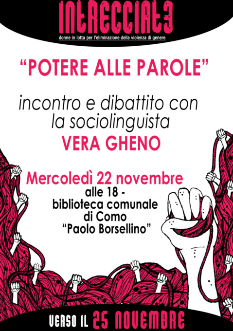 “Potere alle parole” con la sociolinguista Vera Gheno