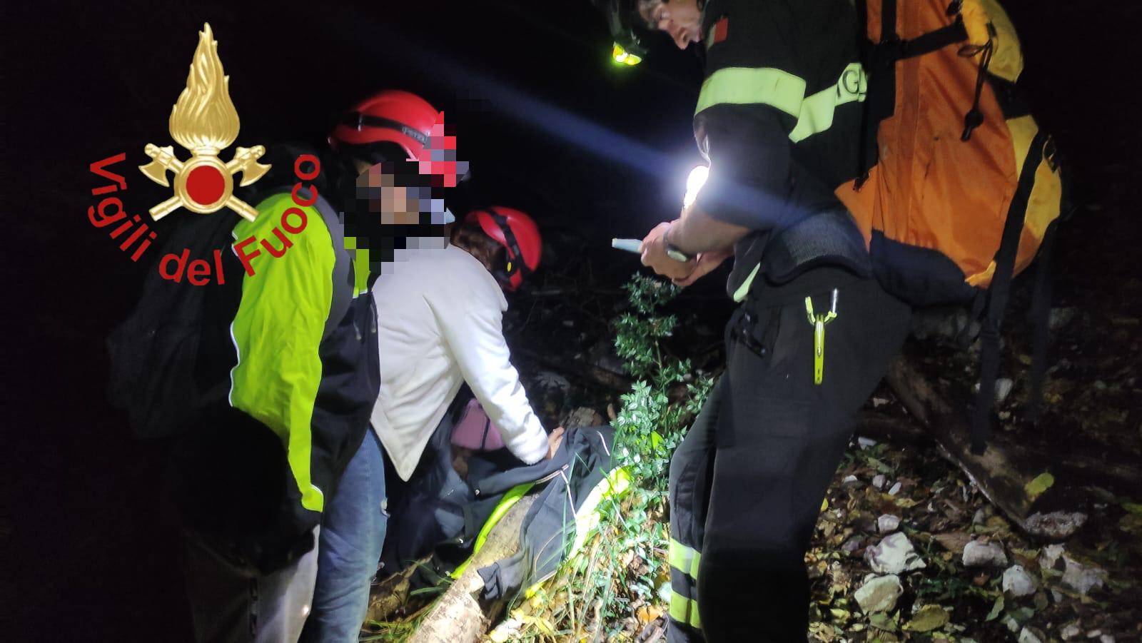 Erba Soccorso alpino famiglia con bimba di 5 anni salvata Vigili del Fuoco