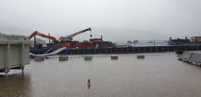 Esondazione: il lago di Como si alza ancora, scavalcate le barriere mobili
