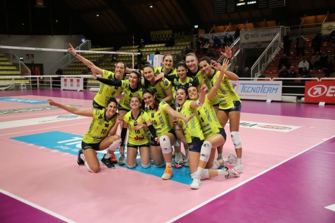 Albese Volley: una super Tecnoteam stende 3-0 anche la Talmassons e vede più vicini i playoff
