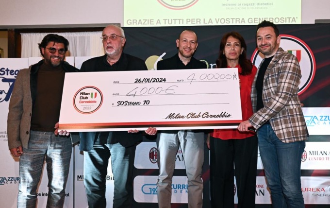 Successo per la serata di beneficenza del Milan Club Cernobbio