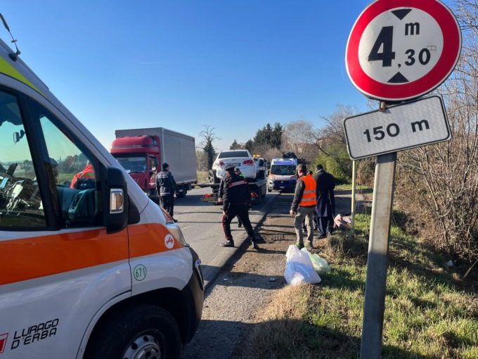 Incidente sulla Novedratese: c’è un ferito lieve