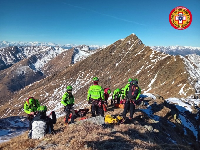 Addestramento ad alta quota per il Soccorso Alpino