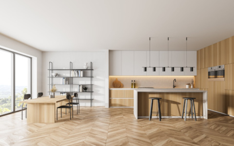 Open space moderno e accogliente: le idee d’arredo per raccordare living e zona cottura