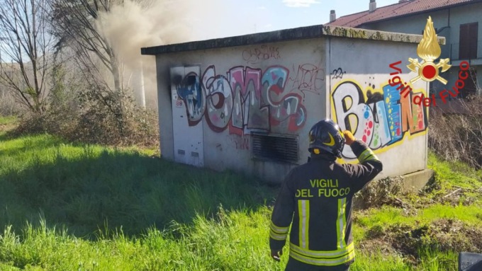 A fuoco la cabina elettrica di Appiano