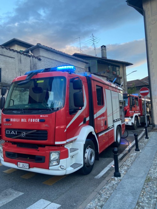 Incendio in via Volta