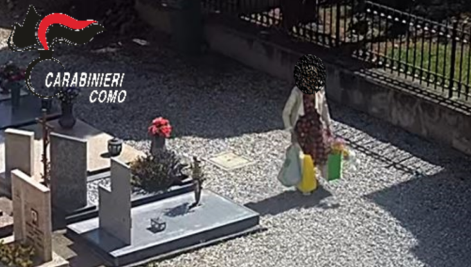 Furti di fiori al cimitero, denunciata una 59enne per furto aggravato
