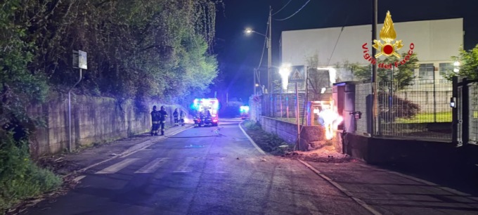 A fuoco un contatore del gas: ipotizzata l’origine dolosa