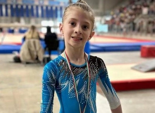 La piccola Camilla agli Italiani di ginnastica artistica