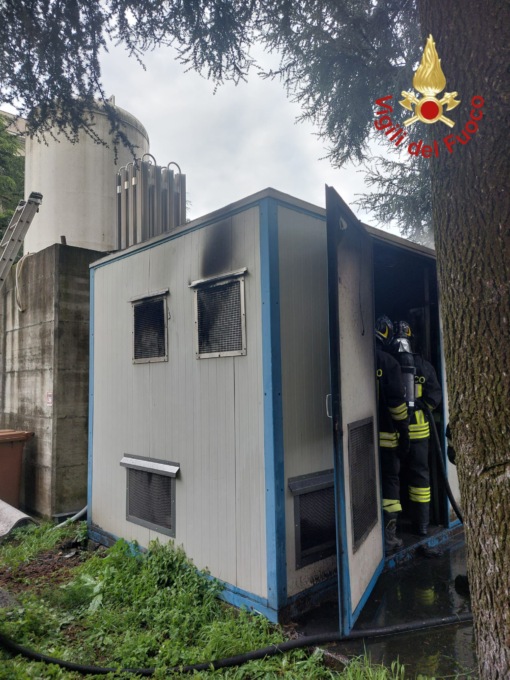 Incendio di un quadro elettrico in ospedale