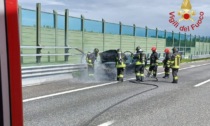 Auto in fiamme sulla A9: conducente illeso