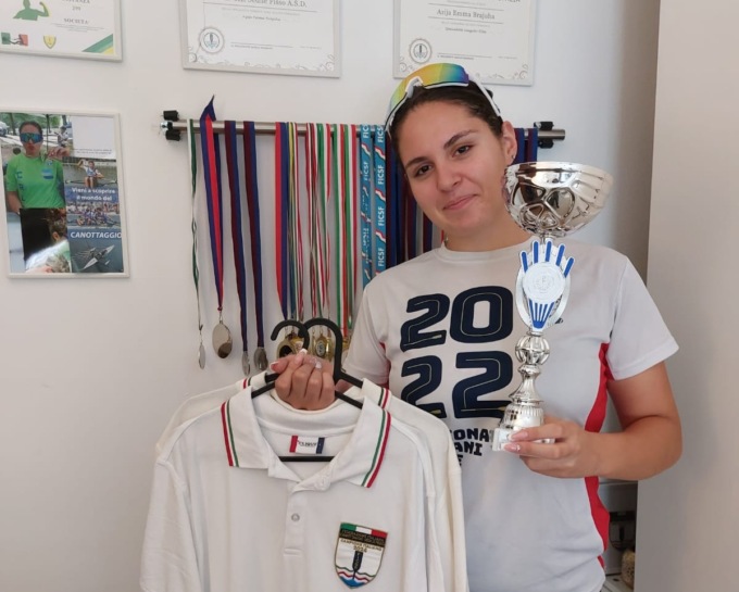 Campionessa di canottaggio con il fisico e la voglia di arrivare lontano