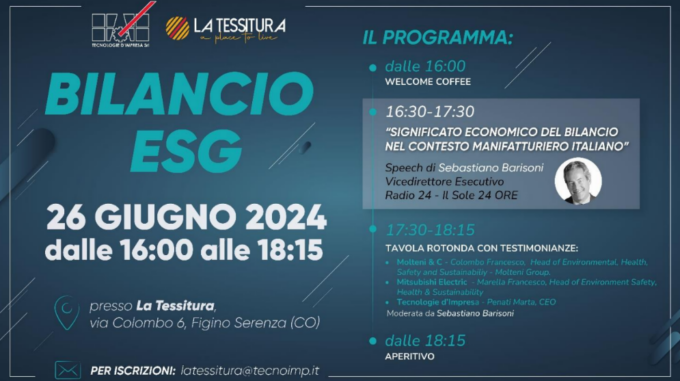 Bilancio ESG all’ex Tessitura Orsenigo: si parla di sostenibilità
