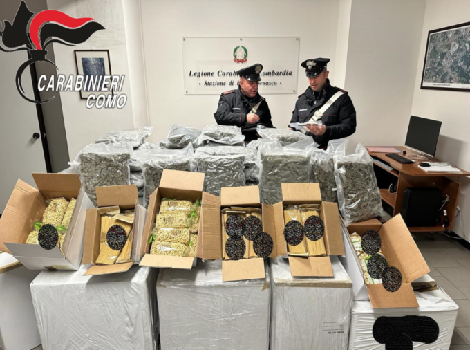 Sequestrati 43 chilogrammi di Marijuana, danno da 260mila euro