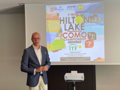 Tennis Como presentazione Hilton lake Como 2024