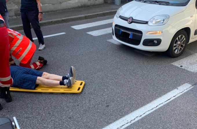 Pedone investito, trasportato in ospedale