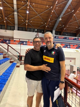 Albese Volley Coach Chiappafreddo con il ds Mozzanica