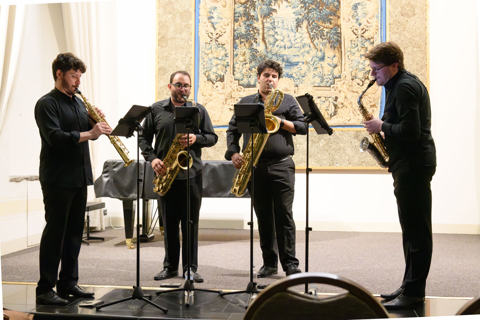 Vagues Saxophone Quartet_2024-06-29_Concerto Bellagio Rockefeller_foto di Bruno Minopoli