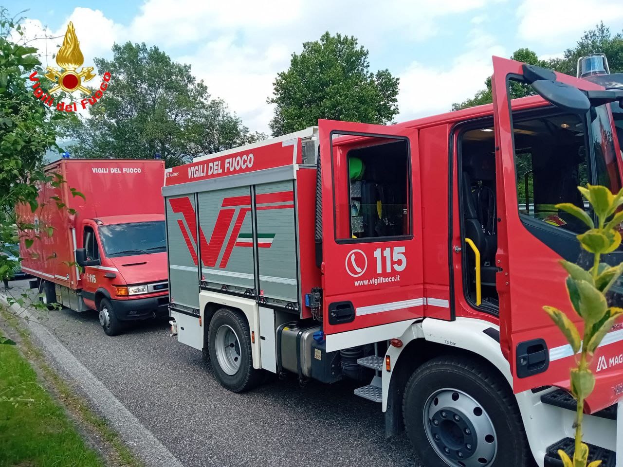 vigili del fuoco perdita metano distributore suello (2)