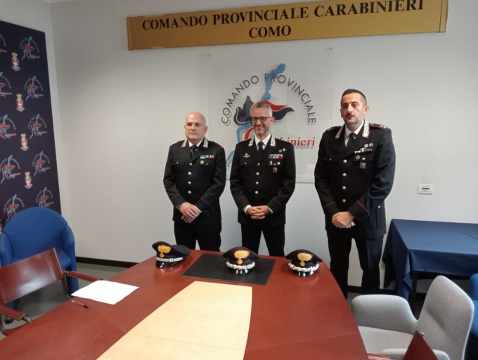 Comando provinciale dei Carabinieri di Como: presentati i nuovi ufficiali