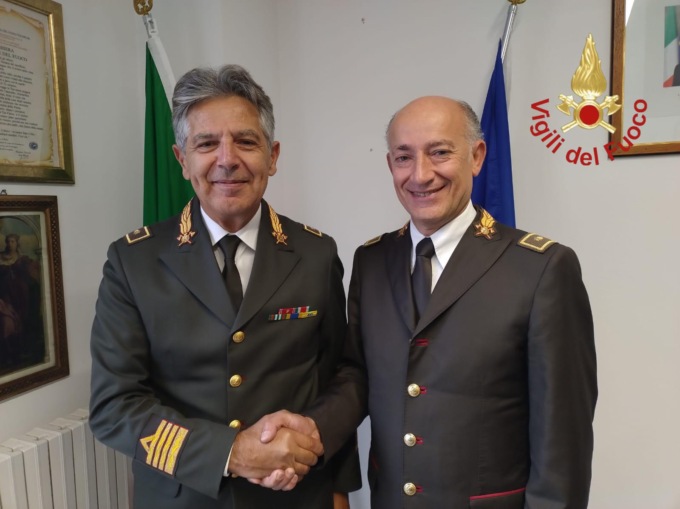 Vigili del fuoco: passaggio di consegne tra Giacalone e il nuovo comandante Pugliano