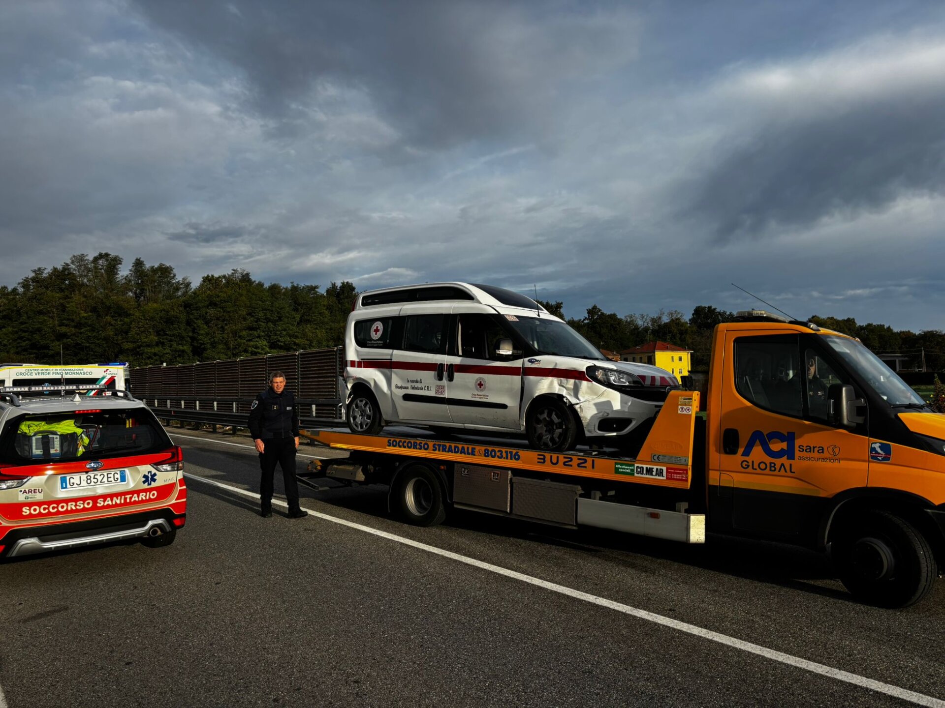 incidente stradale a Villa Guardia