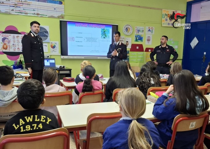 Gli alunni della primaria Corridoni incontrano i Carabinieri