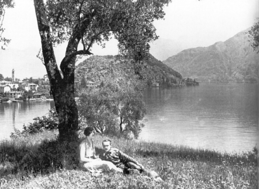 The pleasure garden di Alfred Hitchcok scena all'Isola Comacina